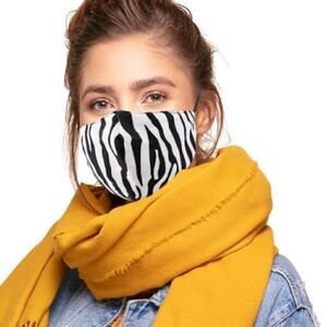 Face Mask Zebra Print 3D Fit Adult Unisex